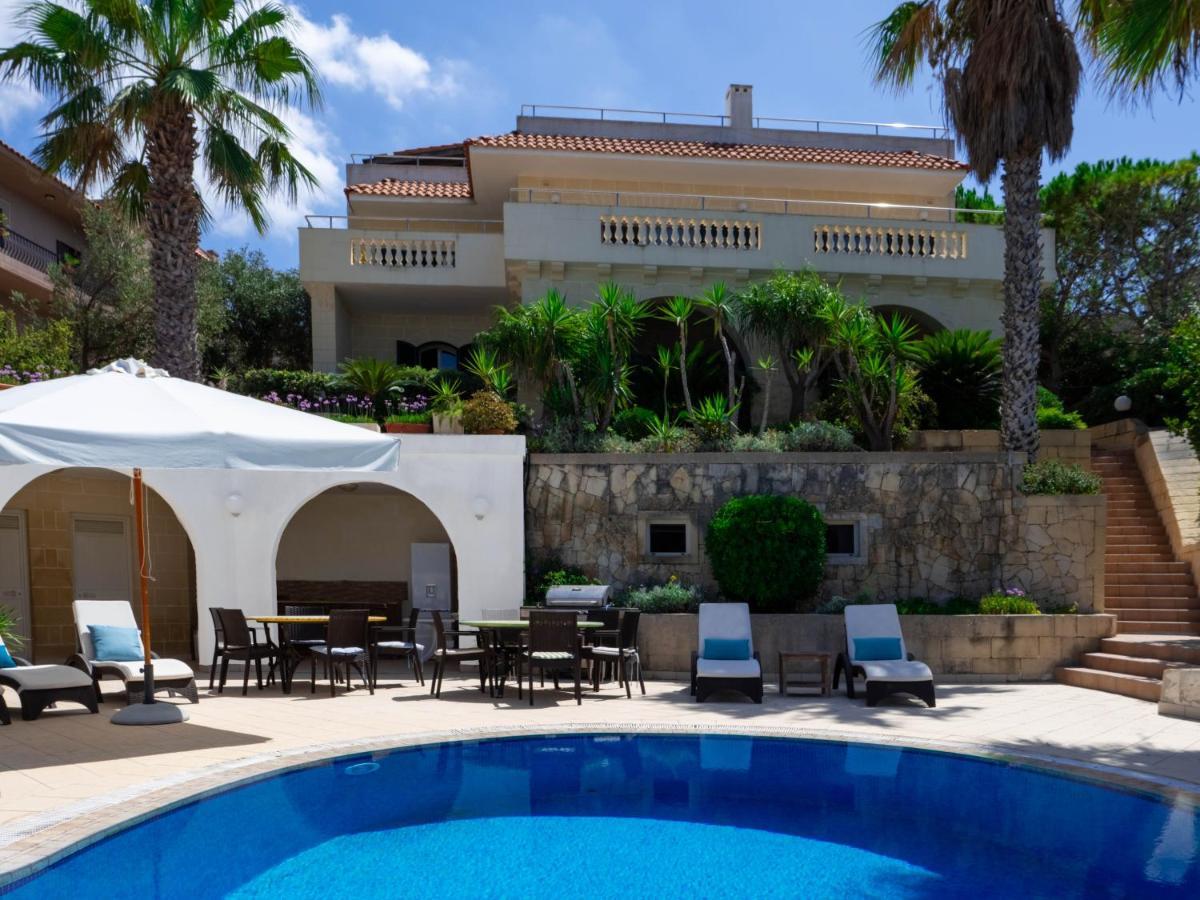 Villa Palma - Sunset Sea Views With Pool, Jacuzzi, Sauna And Games Room 멜리에하 외부 사진